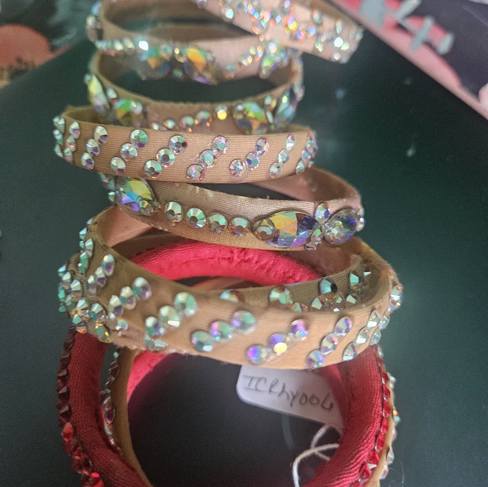 "Lola" - Polka Dot couture Valeria Designs Swing dresss w/ red Swarovski flowers - Picture 6 of 6